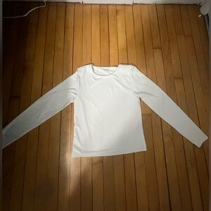 OLD NAVY white long sleeve, athletic material, size M, never worn but no tags!